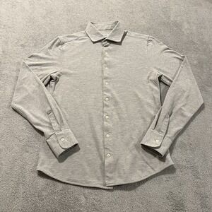 Twillory Shirt Mens 16 (36-37) Performance Tailored Fit Gray Long Sleeve Dress